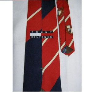 Tommy Hilfiger | Accessories | Tommy Hilfiger Mens Tie Red White Blue ...